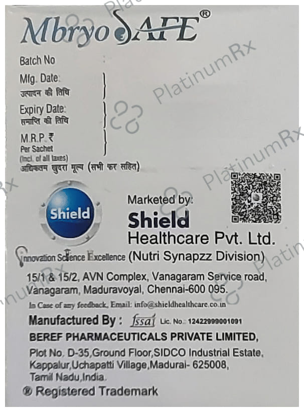 Mbryosafe 3000/400mg Sachet Orange 5gm