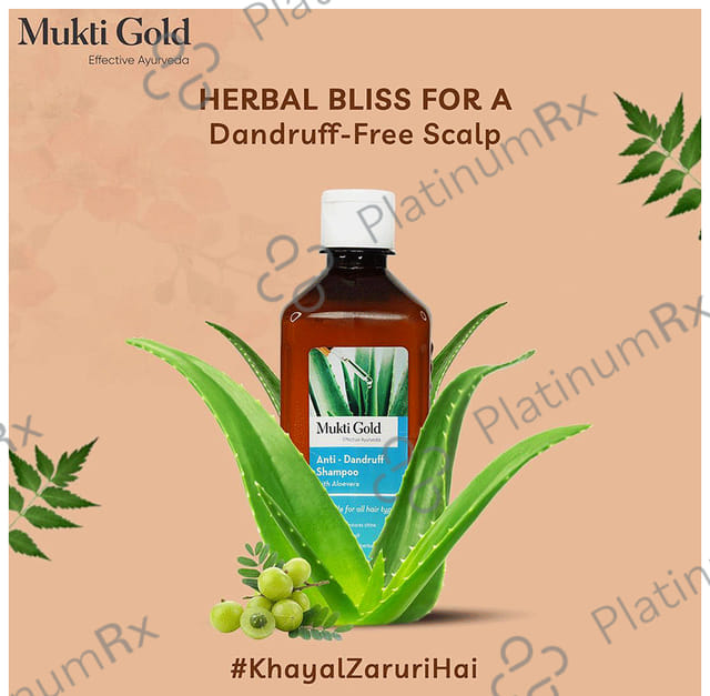 Axiom Mukti Gold Anti-Dandruff Shampoo with Aloevera