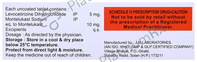 AC Lev 5/10mg M Tablet 10s