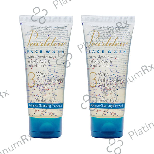 Pearldew 3 Way Antibacterial Action Face Wash (100ml Each) 2 Tubes