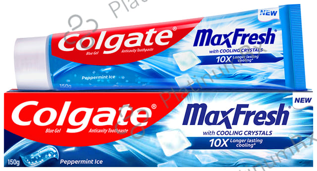 Colgate Maxfresh Peppermint Ice Blue Gel Toothpaste 150gm