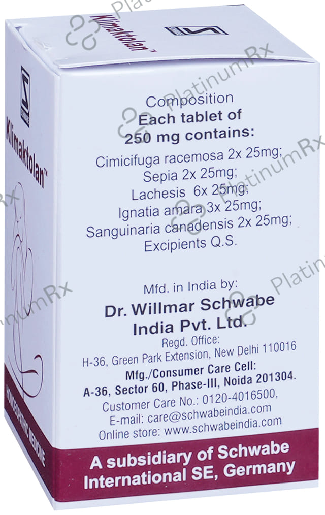 Dr Willmar Schwabe India Klimaktolan Tablet