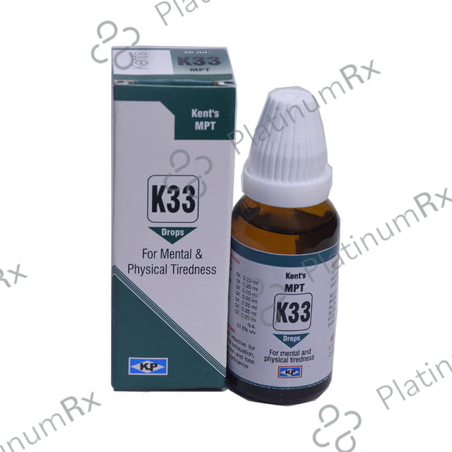 Kent's K33 Mental & Physical Tiredness Oral Drops
