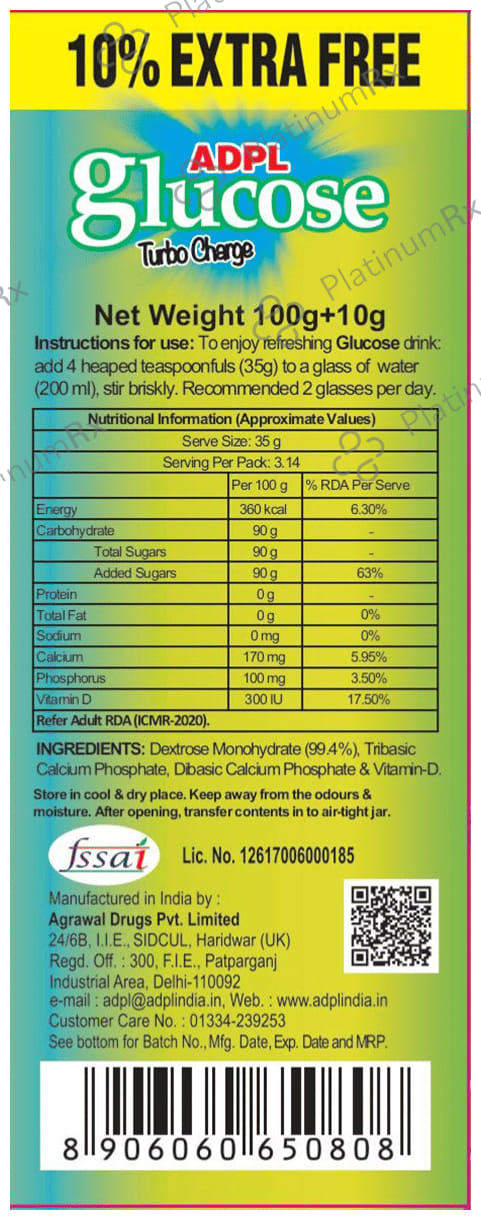 ADPL Glucose-D - Flavour Powder 110 gm