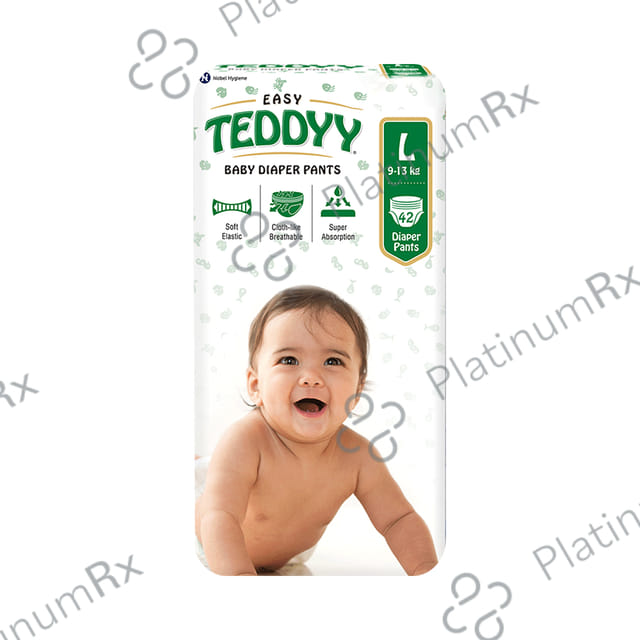 Teddyy Easy Baby Diaper Pants with Soft Elastic - Size Large 42 diapers