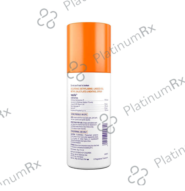 Volini Spray 15gm with Volini Pain Relief Gel 4gM Free