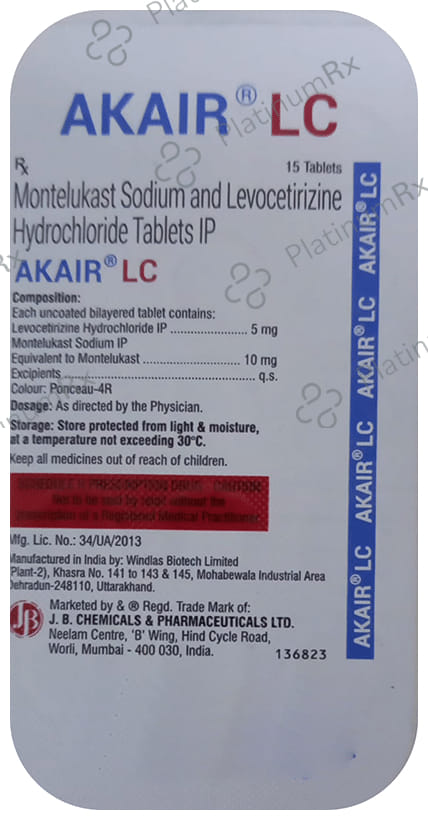 Akair LC 5/10mg Tablet 15s