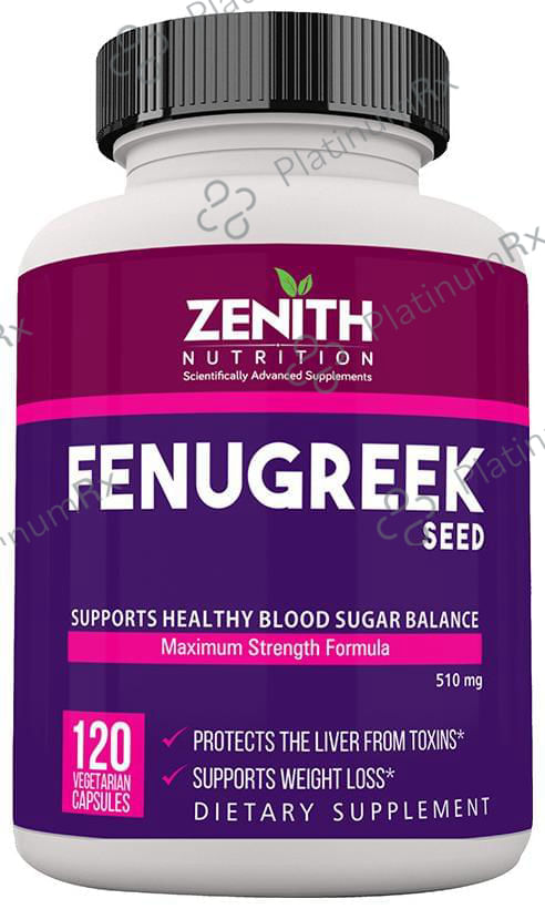 Zenith Nutrition Fenugreek Seed 1020mg Vegetarian Capsule