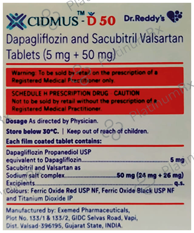 Cidmus D 50/5mg Tablet 10s