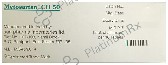 Metosartan CH 12.5/50/40mg Tablet ER 10s
