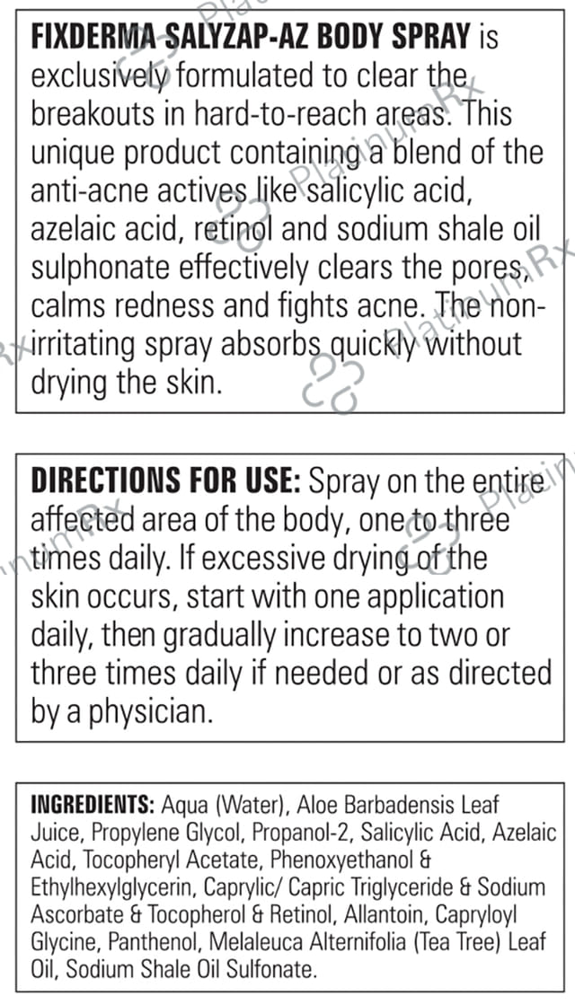 Salyzap AZ Spray For Body Acne 100ml