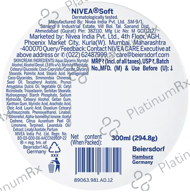 Nivea Soft Light Moisturiser 300 ml