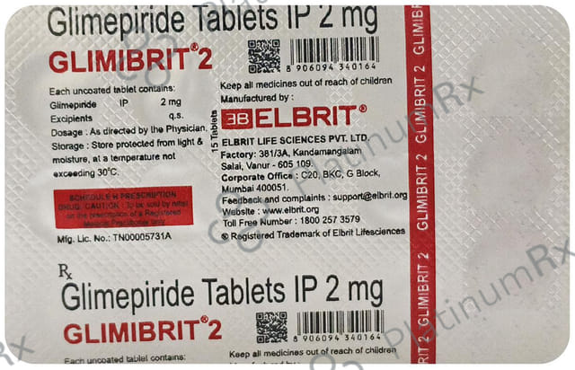 Glimibrit 2mg Tablet 15s