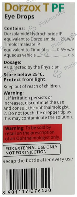 Dorzox T PF Eye Drop 10ml