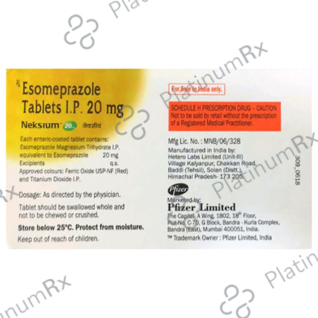 Neksium 20mg Tablet 10s
