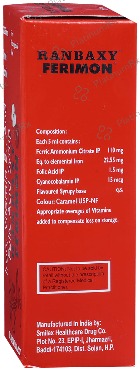 Ferimon 15mcg/110mg/1.5mg Syrup 225ml