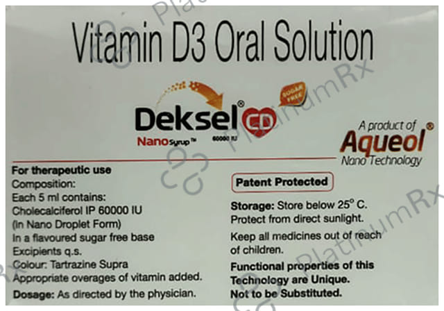 Deksel CD Nano 60000IU Sugar Free Oral Solution 5ml