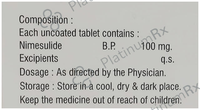Nile 100mg Tablet 10 Tablet Nordic Formulations Pvt