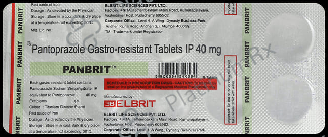 Panbrit 40mg Tablet 10s