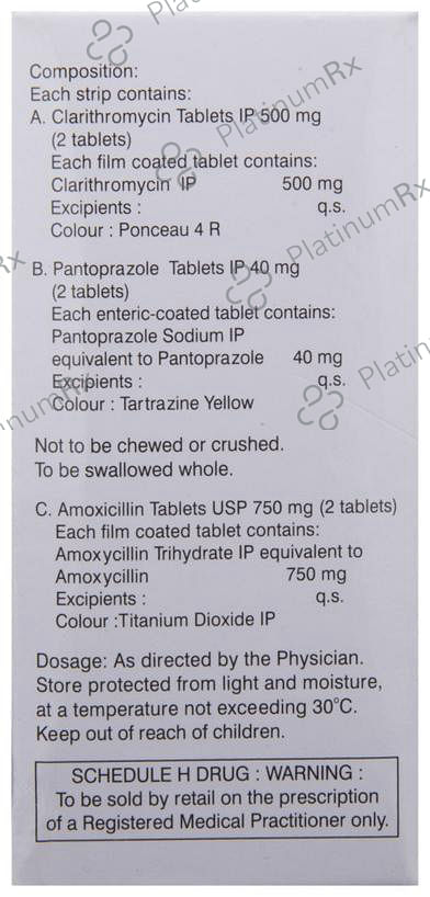 Pantop HP Kit 75/500/40mg Tablet 6s