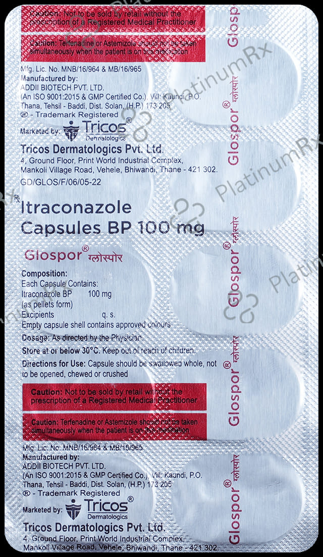 Glospor 100mg Capsule 10s