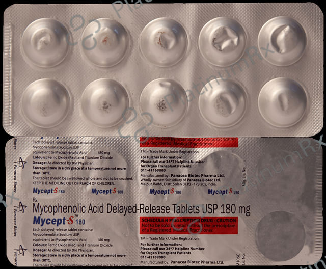 Mycept S 180mg Tablet 10s