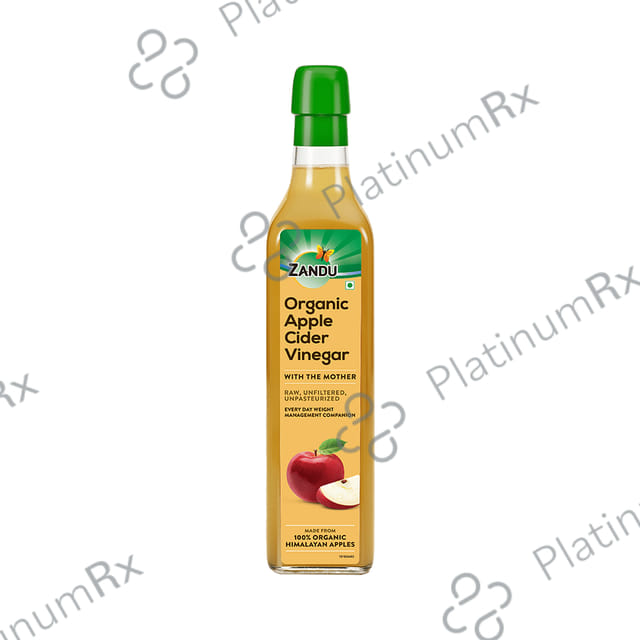 Zandu Organic Apple Cider Vinegar ACV with The Mother - Raw, Unfiltered & Unpasteurized