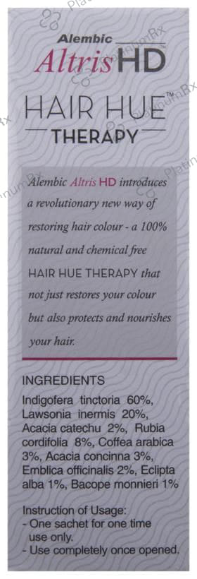 Altris HD Hair Hue Therapy Colour Soft Black Sachet 3s