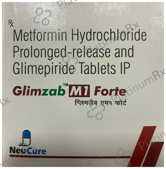 Glimzab M Forte 1mg/1000mg Tablet