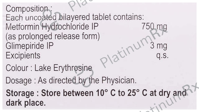 Glimisave M 3/750mg Tablet PR 15s