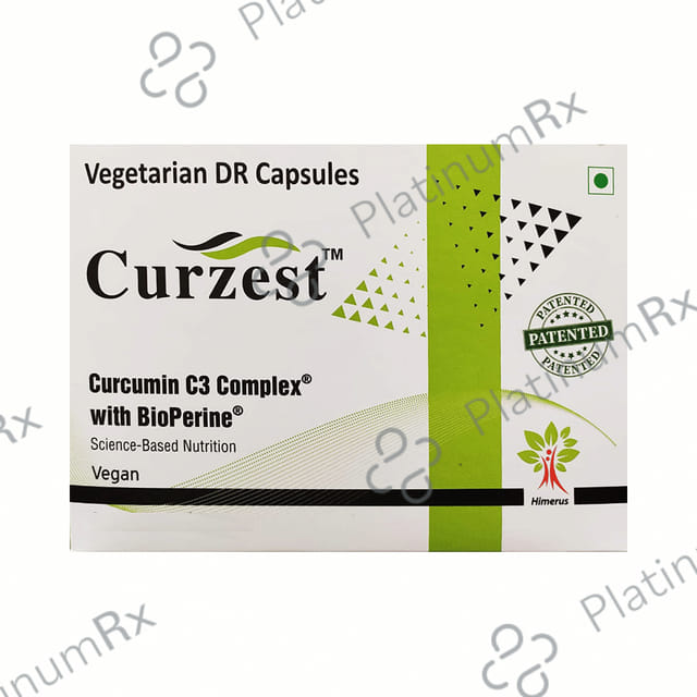 Curzest Vegetarian with Curcumin C3 Complex & BioPerine Capsule DR 10s