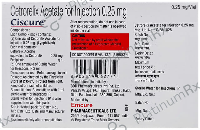 Ciscure 0.25mg Injection