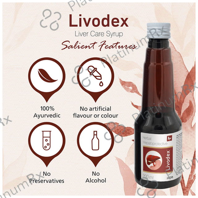 Livodex Herbal Hepatoprotective Syrup (200ml Each) 1 Bottle
