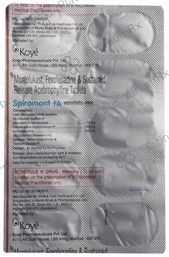 Spiromont-FA Tablet SR