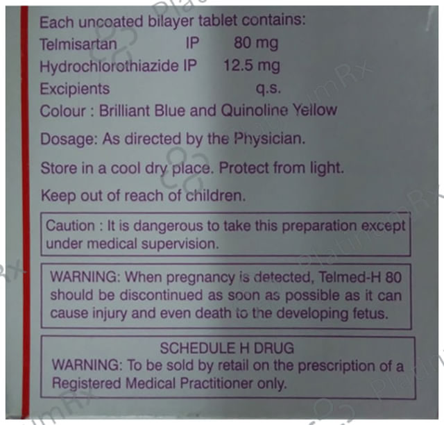 Telmed H 80 12.5/80mg Tablet 10s