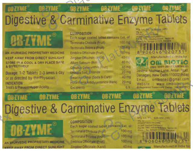 Om Biotec Gunsaar Ob-Zyme Tablet