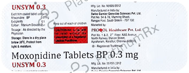 Unsym 0.3mg Tablet 10s