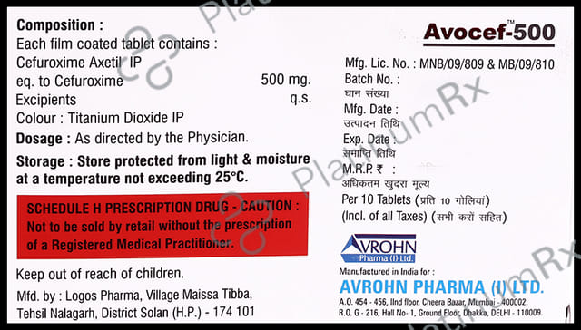 Avocef 500 Tablet