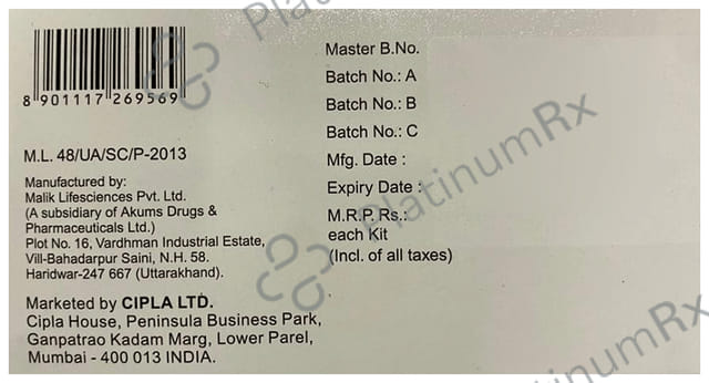 Esomac HP 500/40/750mg Combo Tablet 6s