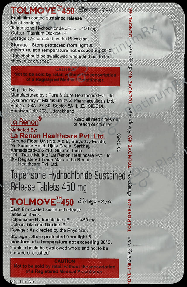 Tolmove 450mg Tablet SR