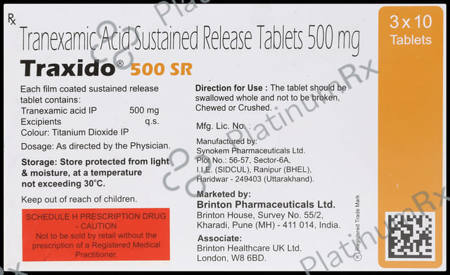 Traxido 500mg Tablet SR