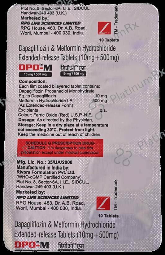 Dpo M 10/500mg Tablet ER 10s