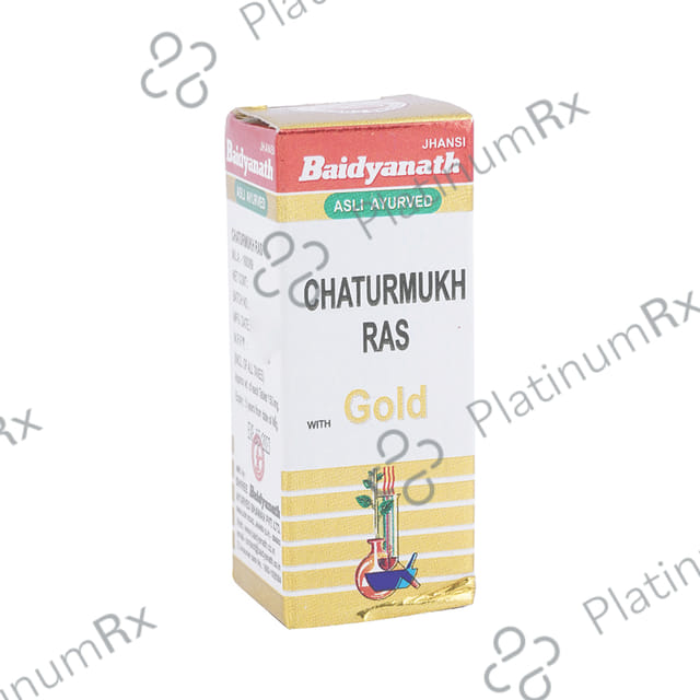 Baidyanath (Jhansi) Chaturmukh Ras with Gold Tablet