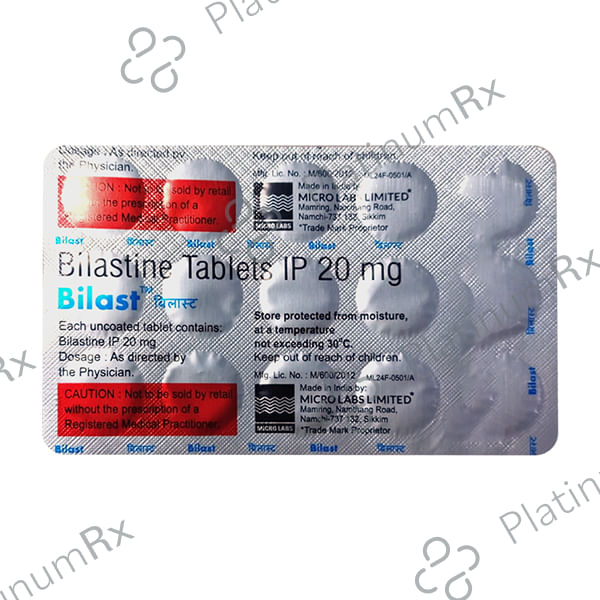 Bilast 20mg Tablet 15s