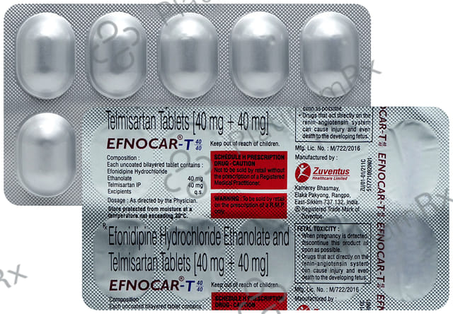 Efnocar T 40/40mg Tablet 10s