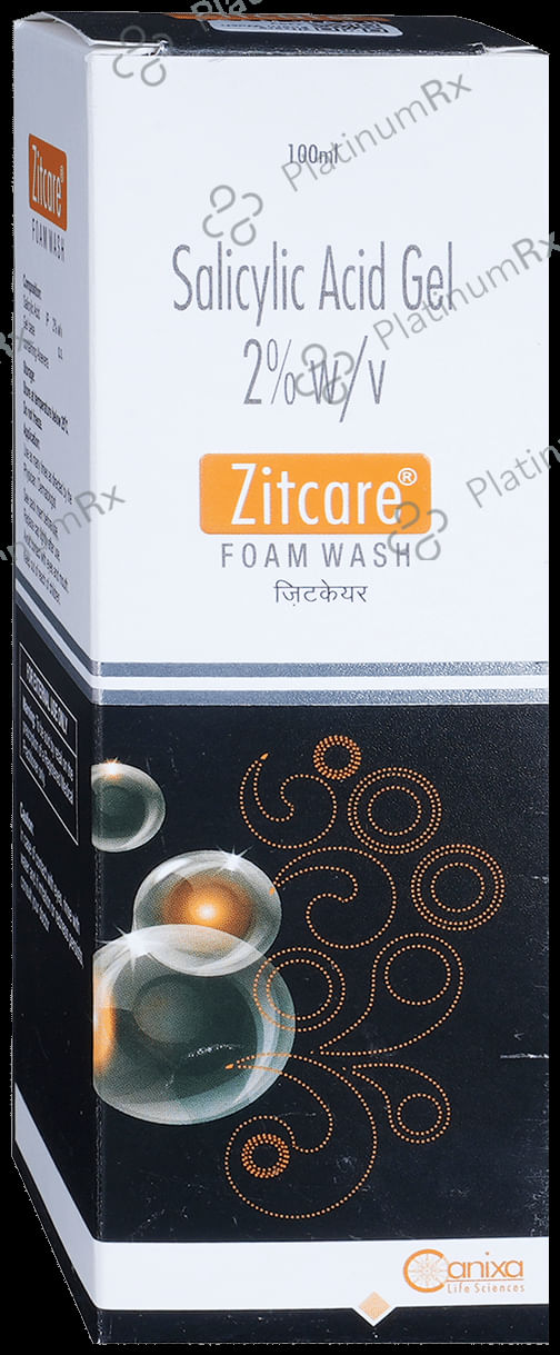 Zitcare 2% Foam Wash Gel 100ml