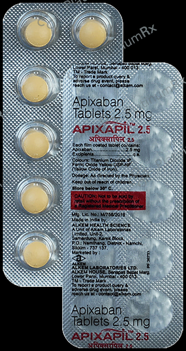 Apixapil 2.5mg Tablet 10s