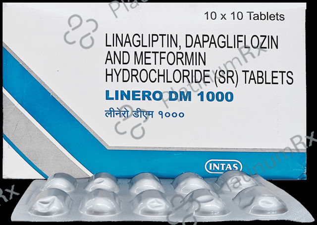 Linero DM 1000/10/5mg Tablet 10s