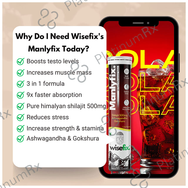 Wisefix Manlyfix Effervescent Tablet Cola Sugar Free