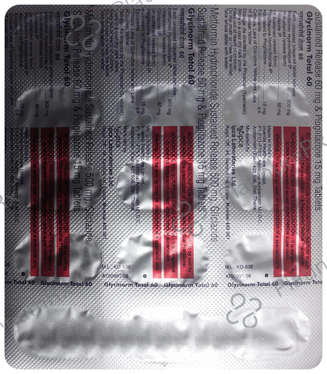 Glycinorm Total 60/500/15mg Tablet SR 15s